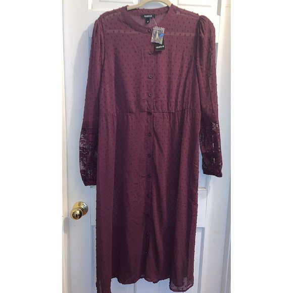 Torrid New With Tags Button Front Maxi Kimono Size Medium/Large - Picture 8 of 8
